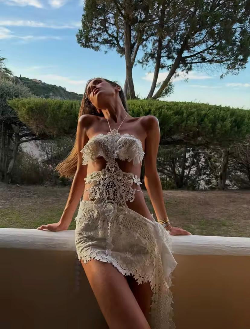 Cannes Lace Cotton Dress