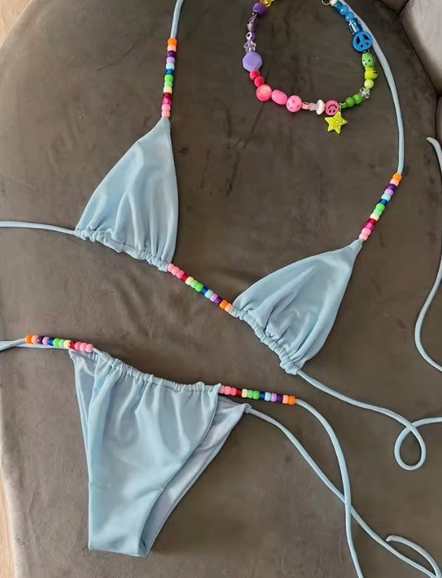 Candy Beaded Bikini Set