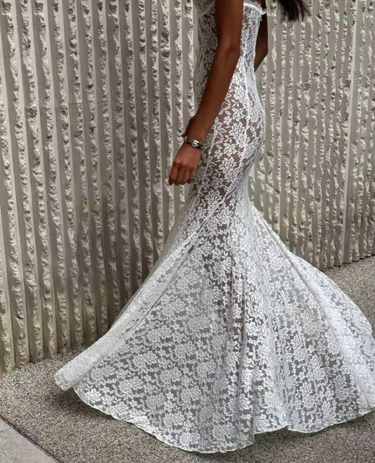 Bella Cupped Lace Maxi Dress