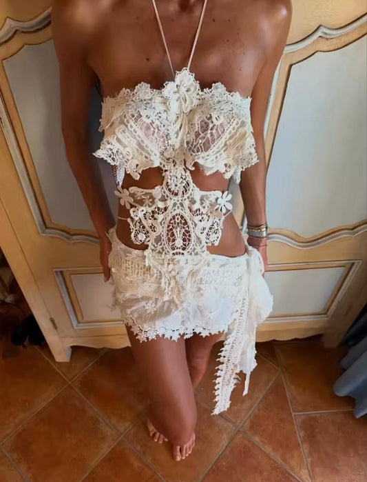 Cannes Lace Cotton Dress