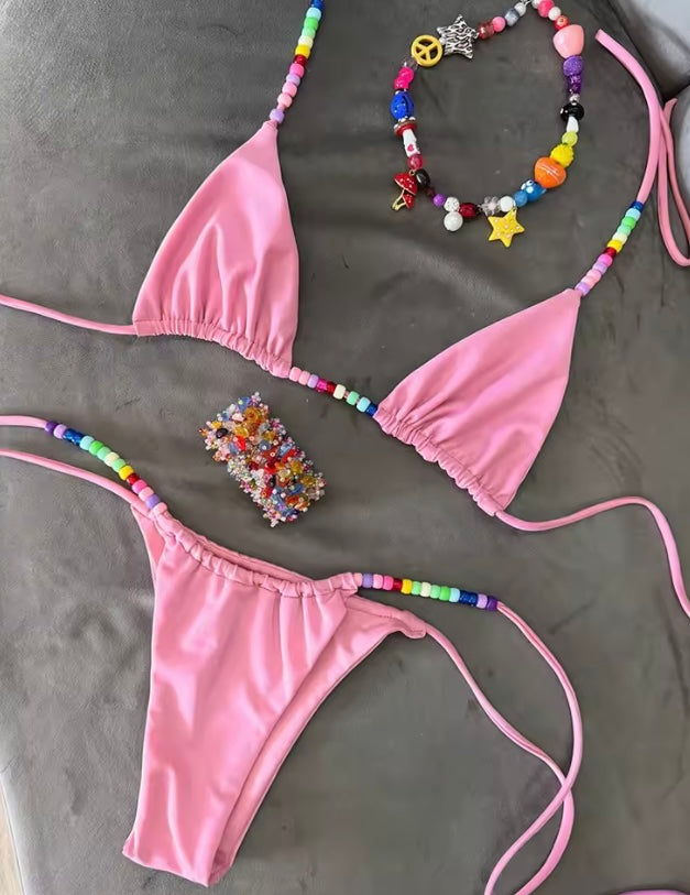 Candy Beaded Bikini Set